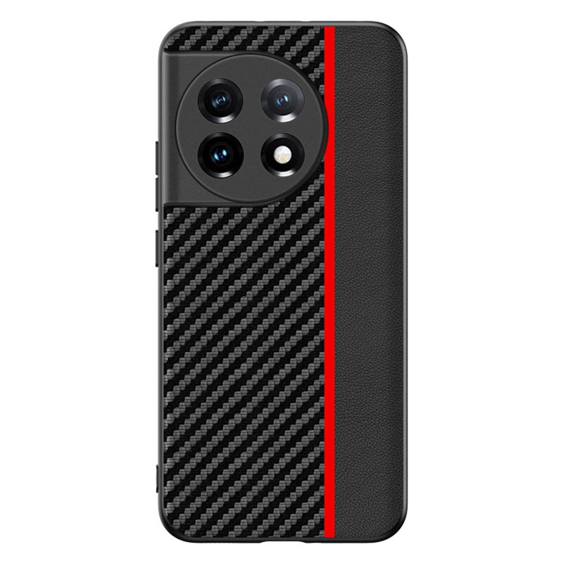 For OnePlus 11 5G PU Leather Coated TPU Case Ultra Slim Carbon Fiber Texture Anti-scratch Phone Cover For OnePlus 11 5G PU Leather Coated TPU Case Ultra Slim Carbon Fiber Texture Anti-scratch Phone Cover